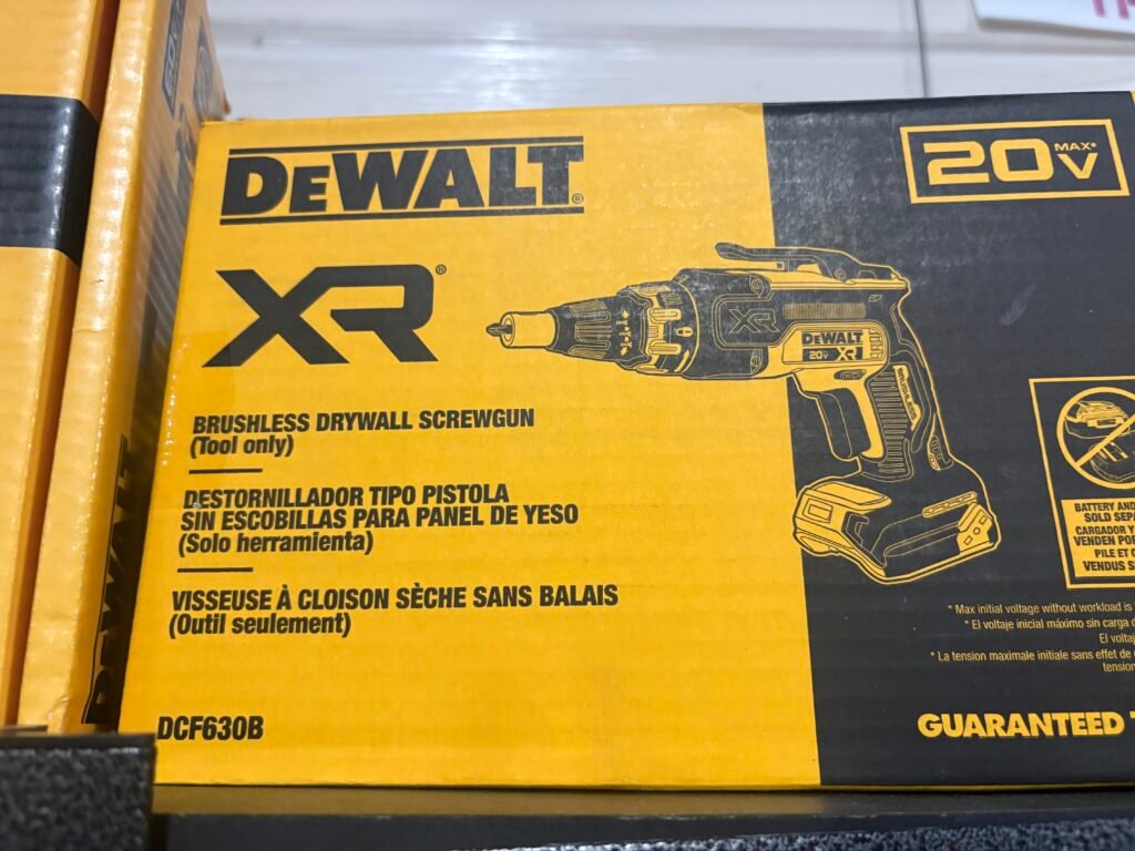 BRUSHLESS DRYWALL SCREWGUN (Tool Only) DCF630B