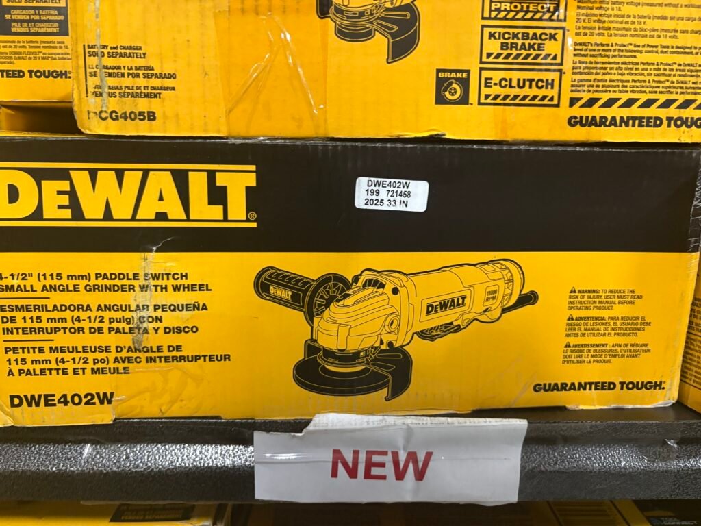 4-1/2" PADDLE SWITCH SMALL ANGLE GRINDER WITH WHEEL DWE402W