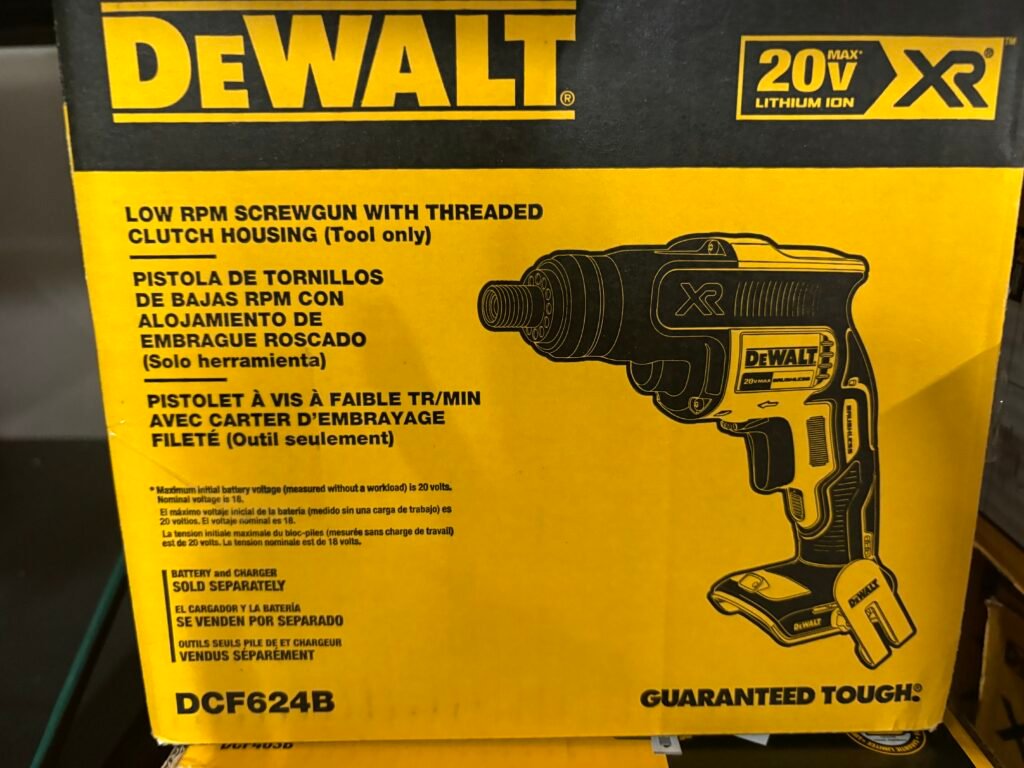 LOW RPM SCREWGUN WITH THREADED CLUTCH HOUSING (Tool Only) DCF624B