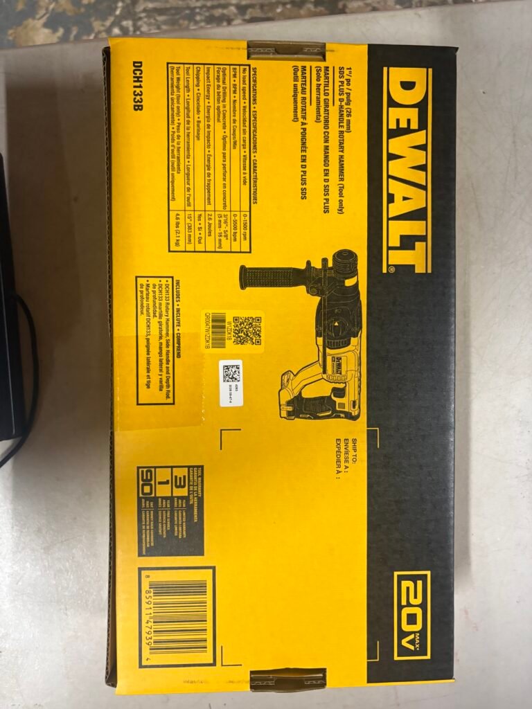 1" SDS PLUS D-HANDLE ROTARY HAMMER (Tool Only) DCH133B